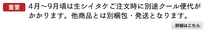 生シイタケ注意点